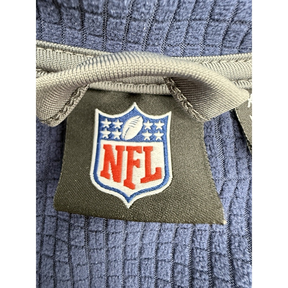 New England Patriots Quarter Zip Pullover Mens XL Gray NFL GIII Jacket Pockets - Picture 9 of 15